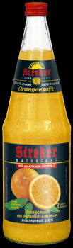 Streker Orangen-Direktsaft  6 x 1,0 Liter (Glas/Mehrweg)