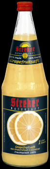 Streker Grapefruitsaft 6 x 1,0 Liter (Glas/Mehrweg)